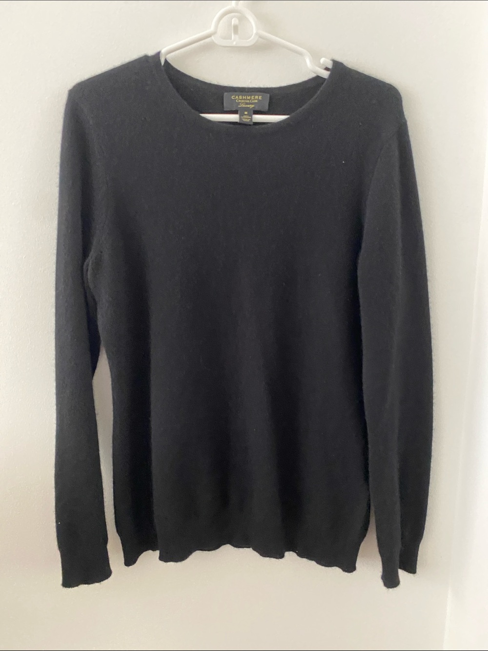 Charter Club Cashmere Crewneck Sweater - Black - women